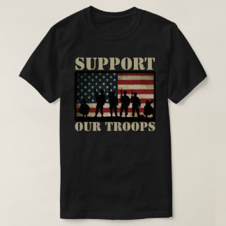 Support Our Troops USA flag T-Shirt