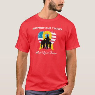 Support Our Troops Wear Red on Fridays T-Shirt
