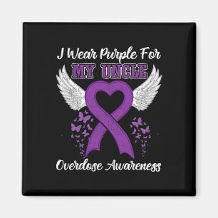 Support Overdose Awareness Month Costume Uncle Gif Magnet