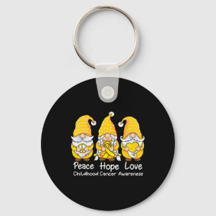 Support Peace Hope Love Childhood Cancer Awareness Key Ring