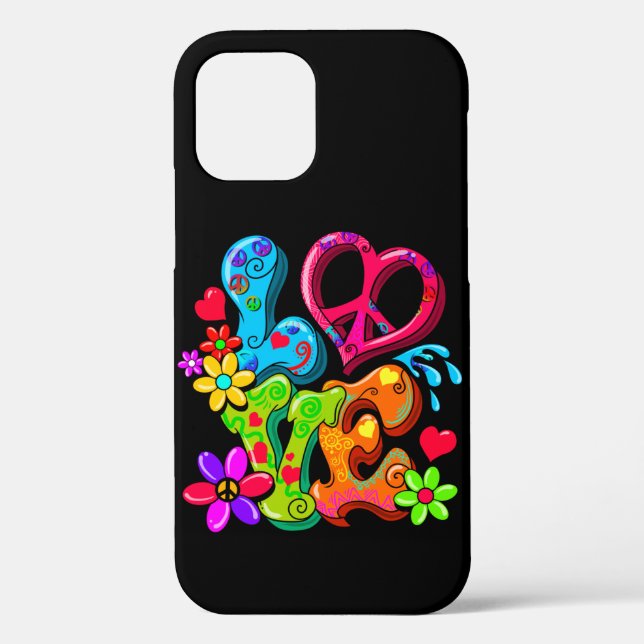 Support Peace Sign Anti-War Hippy Love Case-Mate i iPhone Case (Back)