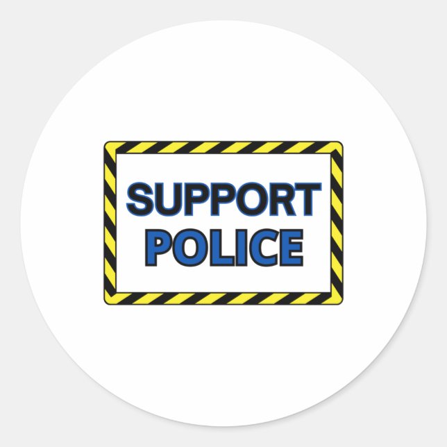 Support Police Sticker2  Classic Round Sticker (Front)