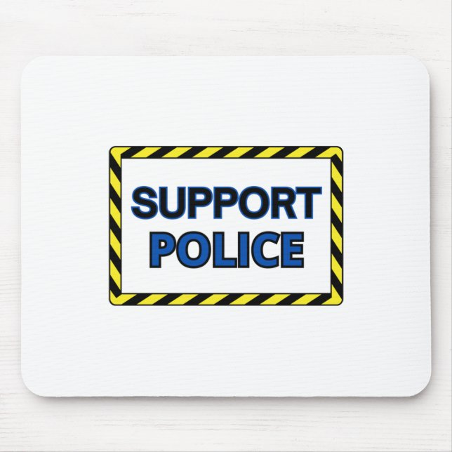 Support Police Sticker2  Mouse Mat (Front)