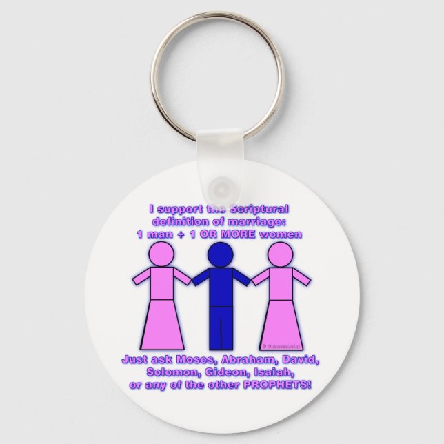 Support Polygamy Keychain (Front)