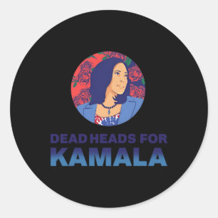 Support President Kamala Harris Dead's 2024 Heads Classic Round Sticker