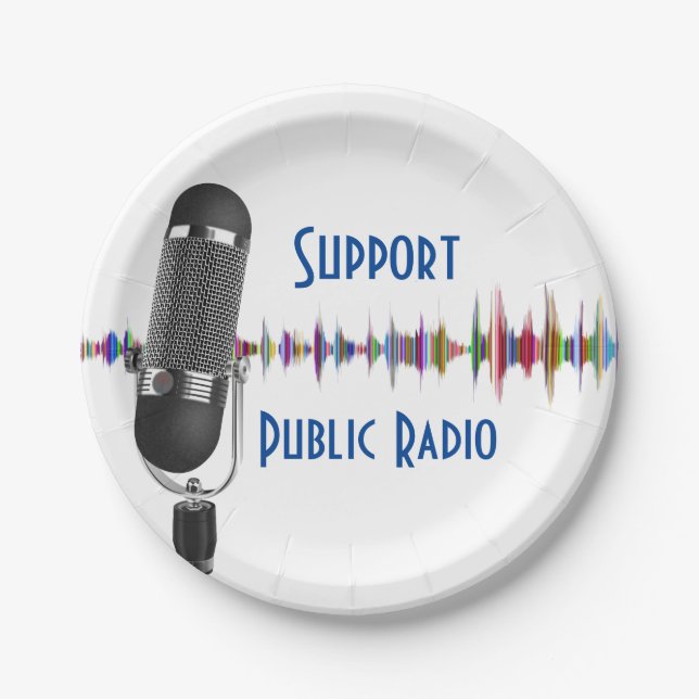 Support Public Radio  Paper Plate (Front)
