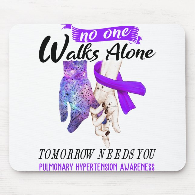 Support Pulmonary Hypertension Awareness Ribbon Mouse Mat (Front)