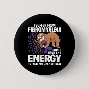 Support Purple Ribbon Warrior Fibromyalgia Awarene 6 Cm Round Badge