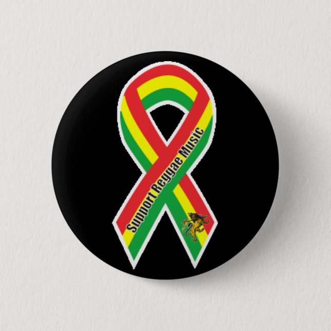 Support Reggae Music 6 Cm Round Badge (Front)