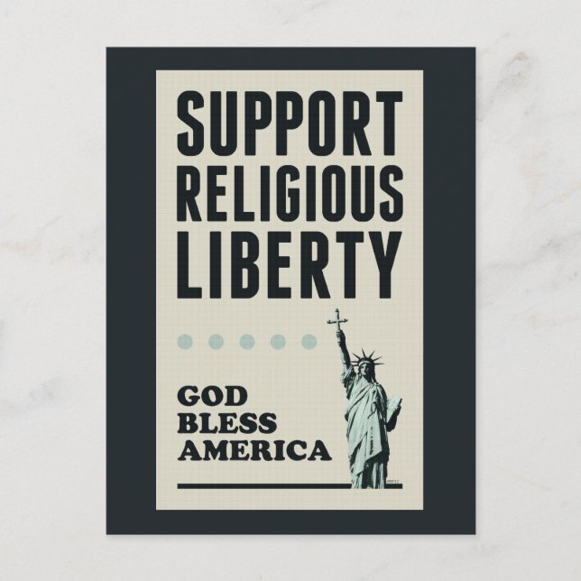 Support Religious Liberty Postcard (Front)