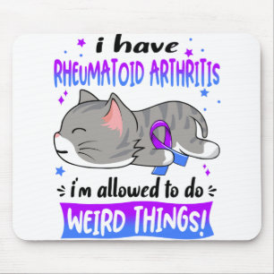 Support Rheumatoid Arthritis Awareness Ribbon Gift Mouse Mat