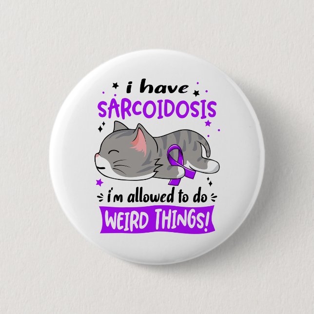 Support Sarcoidosis Awareness Ribbon Gifts 6 Cm Round Badge (Front)