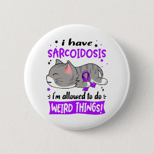 Support Sarcoidosis Awareness Ribbon Gifts 6 Cm Round Badge