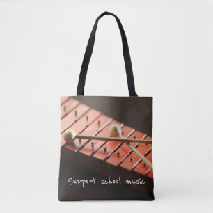 Support School Music Xylophone Tote Bag