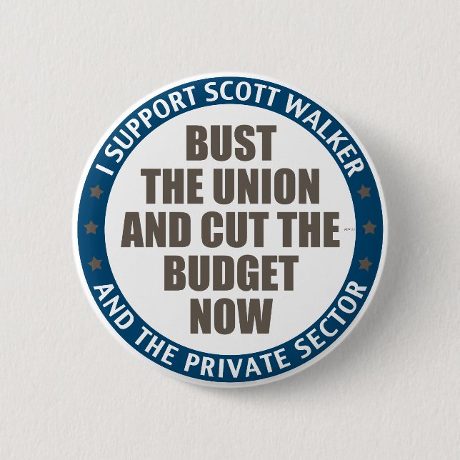 Support Scott Walker 6 Cm Round Badge (Front)