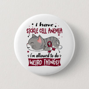 Support Sickle Cell Anemia Awareness Ribbon Gifts 6 Cm Round Badge