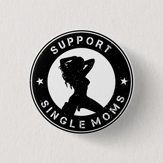 Support Single Mum 3 Cm Round Badge (Front)