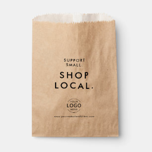 Support Small Shop Local Logo Company Swag Favour Bags
