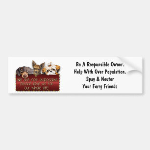 Support Spay/Neuter Bumper Sticker