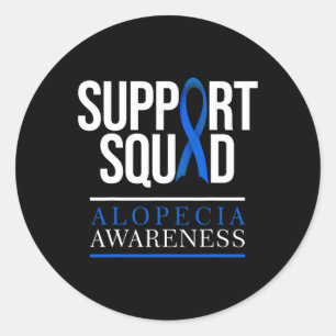 Support Squad Alopecia Awareness Hair Loss Classic Round Sticker