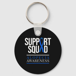 Support Squad Alopecia Awareness Hair Loss  Key Ring