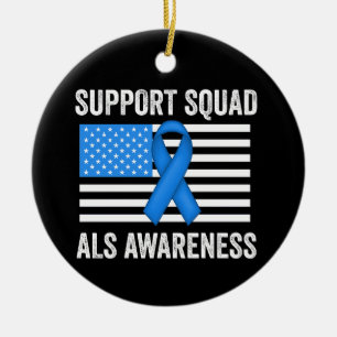 Support Squad ALS Awareness Ceramic Tree Decoration