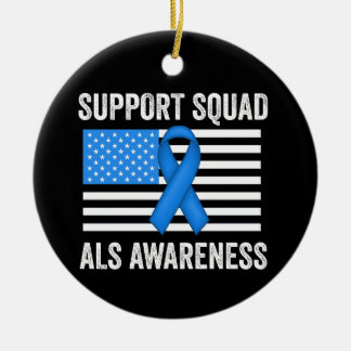 Support Squad ALS Awareness Ceramic Tree Decoration