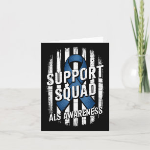 Support Squad Als Awareness Month Usa American Fla Card