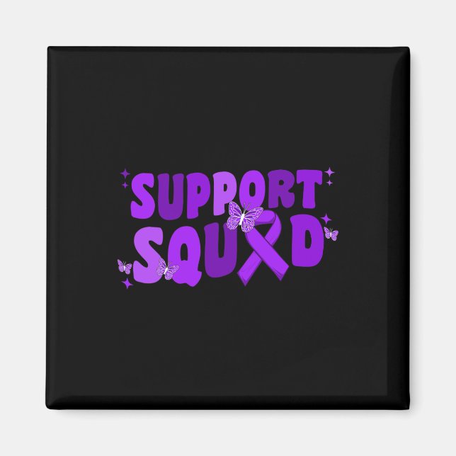 Support Squad Alzheimer Alzheimer's Awareness Magnet (Front)