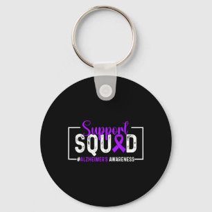 Support Squad Alzheimers Awareness Month Purple Key Ring