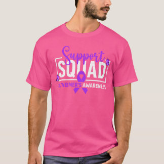 Support Squad Alzheimers Awareness Purple Ribbon B T-Shirt