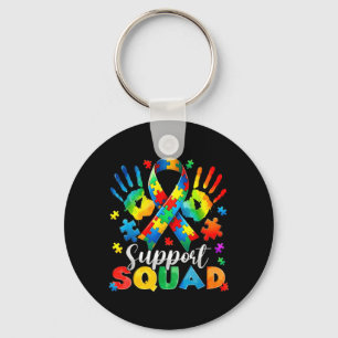 Support Squad Autism Awareness Family Outfits Men Key Ring