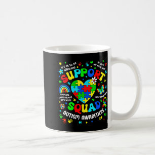 Support squad autism awareness puzzle autistic men coffee mug