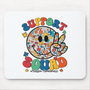 Support Squad Autism Awareness Smile Face Boys Gir Mouse Mat