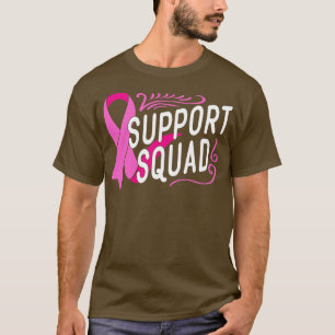Support Squad Awareness Month Pink Ribbon Women T-Shirt