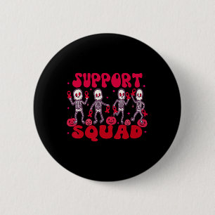 Support Squad Blood Cancer Halloween Red Ribbon 6 Cm Round Badge