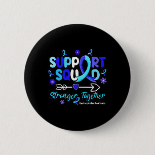 Support Squad Blue Ribbon Hydrocephalus Awareness 6 Cm Round Badge