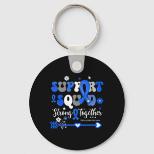 Support Squad Blue Ribbon Hydrocephalus Awareness Key Ring