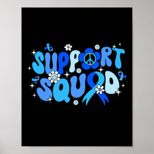 Support Squad Blue Ribbon Hydrocephalus Awareness  Poster