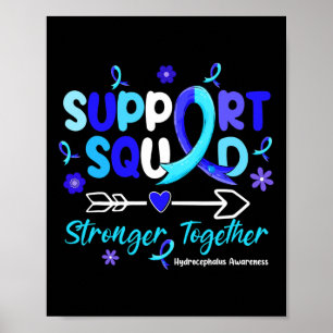 Support Squad Blue Ribbon Hydrocephalus Awareness Poster