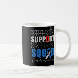 Support Squad Blue Ribbon T1d Diabetes Awareness M Coffee Mug