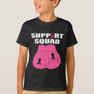 Support Squad Boxing Glove Pink Ribbon Breast Canc T-Shirt