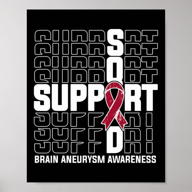 Support Squad Brain Aneurysm Awareness 1 Poster (Front)