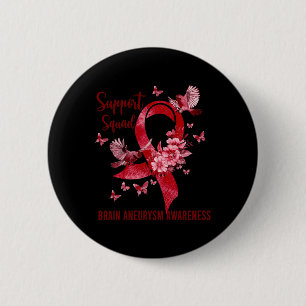 Support Squad Brain Aneurysm Awareness 6 Cm Round Badge