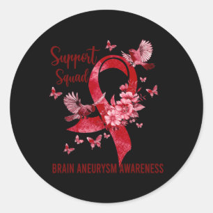 Support Squad Brain Aneurysm Awareness Classic Round Sticker