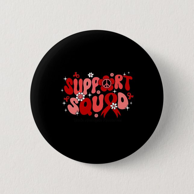 Support Squad Brain Aneurysm Awareness Gifts  6 Cm Round Badge (Front)