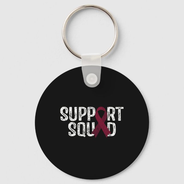 Support Squad Brain Aneurysm Awareness  Key Ring (Front)