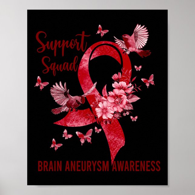 Support Squad Brain Aneurysm Awareness Poster (Front)