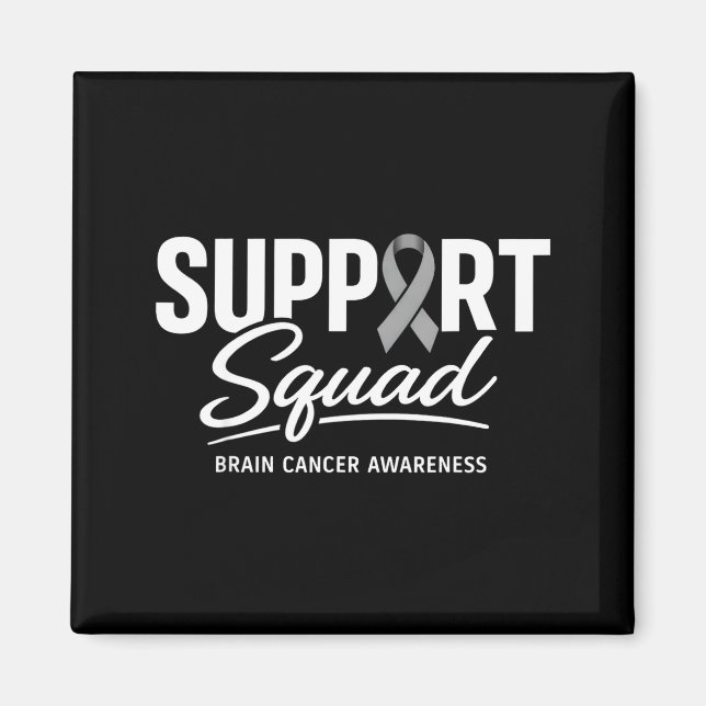 Support squad brain cancer awareness brain tumour magnet (Front)