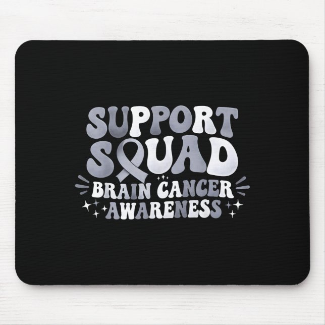 Support squad brain cancer awareness brain tumour mouse mat (Front)